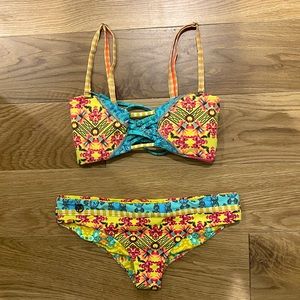 Maaji Reversible Yellow Bikini Set- Top and Bottom